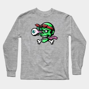 Cartoon Zombie Gangster Long Sleeve T-Shirt